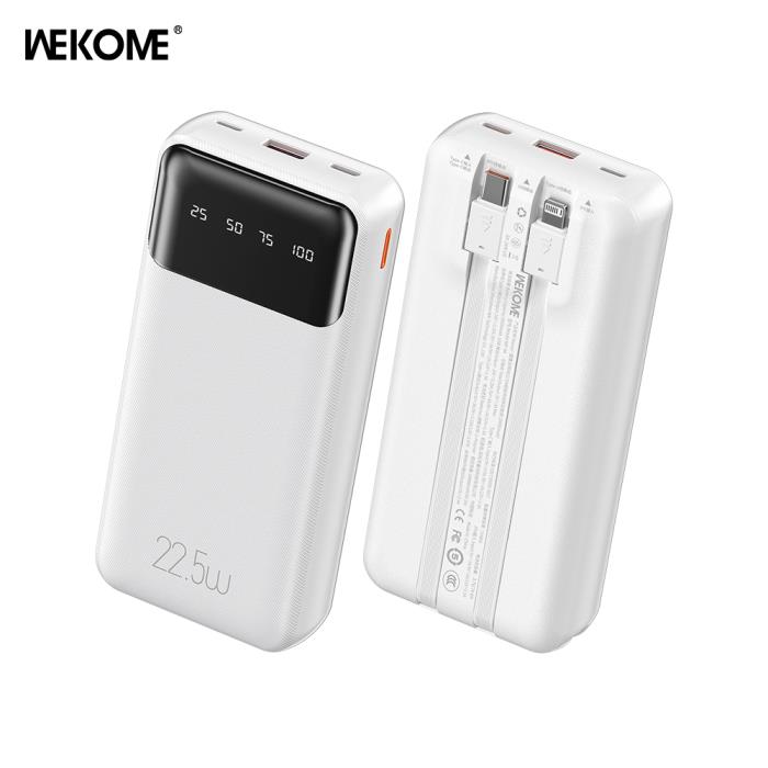 Power Bank WK 20000mAh 22.5W PDx1 & QC3.0x1 White WP-64