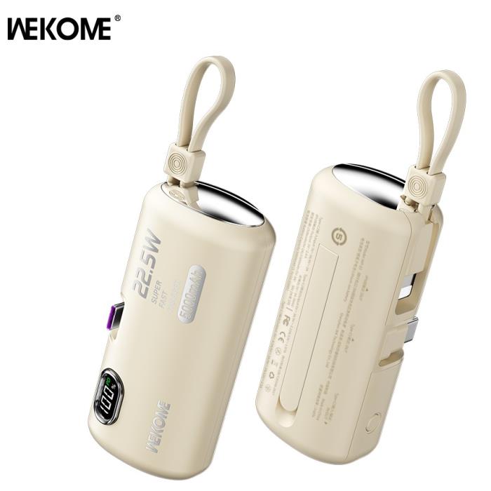 Power Bank WK 5000mAh 22.5W PDx2 Beige WP-19